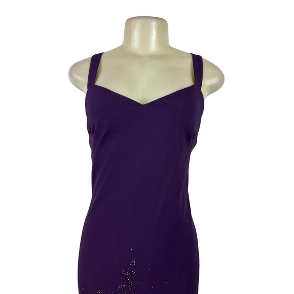 R&M Richard’s Women’s Purple  Sleeveless Formal Dress With Matching Jacket Sz 8 - Picture 4 of 13